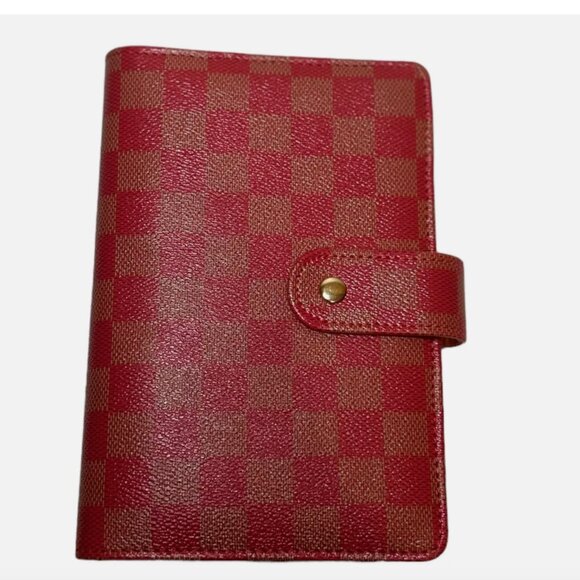 COPY - Red - A6 Checkered Binder - New - Picture 1 of 4